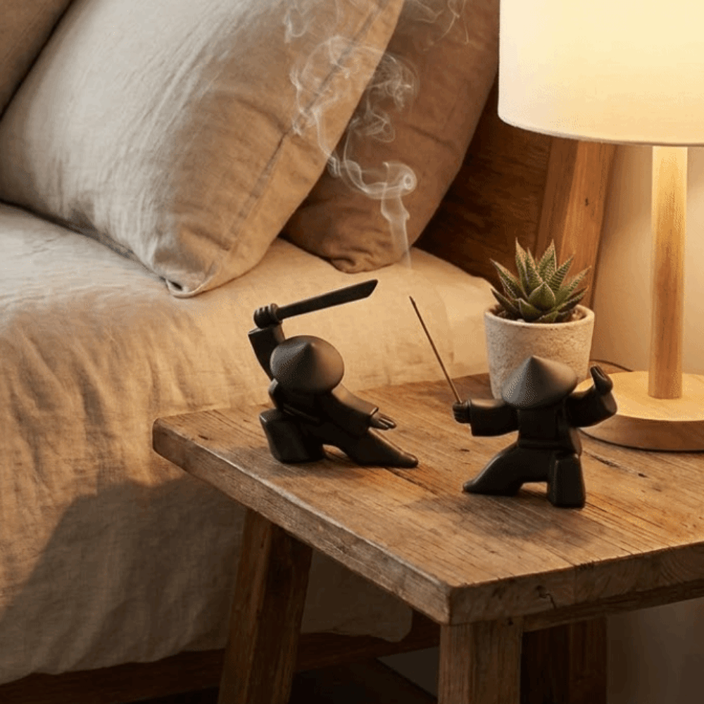 Incense Cone Holder - 2 Stück 3D-Gedruckter Samurai-Räucherhalter Samurai-Figur Einzigartiger
