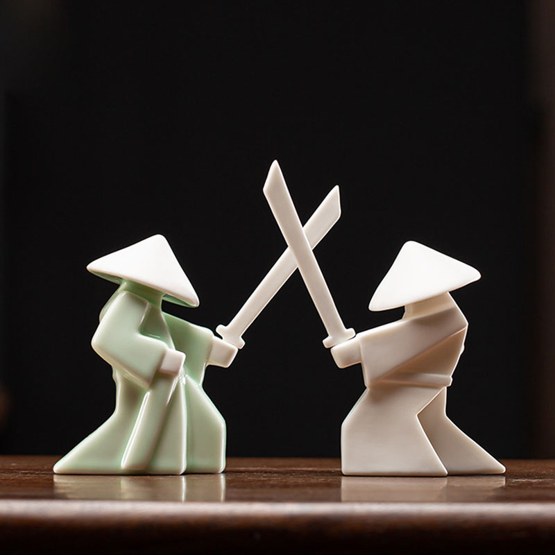 Incense Cone Holder - Schwert kämpfer ritterlichen Experten Keramik Samurai