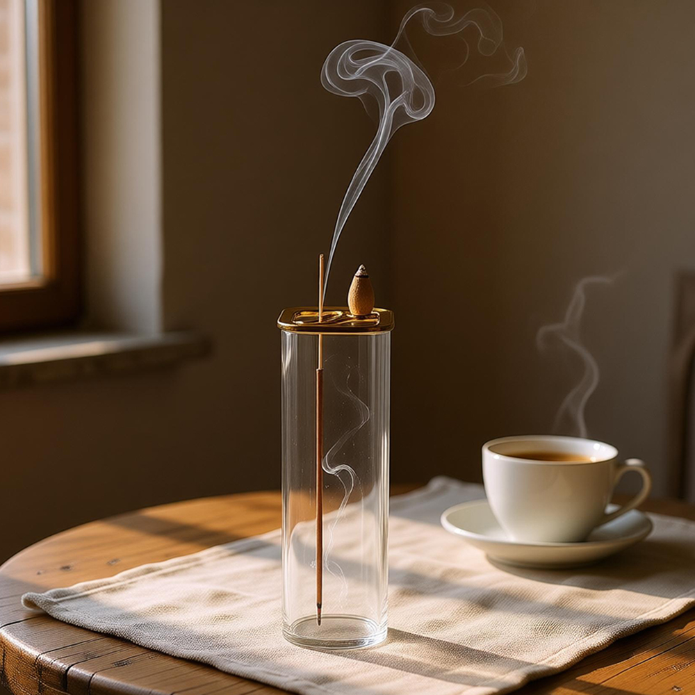 Metall-Glas Doppel-Räucherstäb – Incense Cone Holder Bewertung und Preis